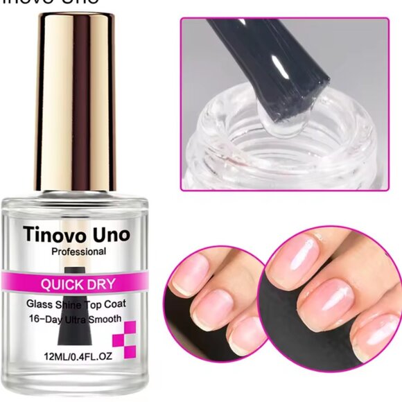 Quick Dry Top Coat Ultra Shine Normal Nail Polish Finish 15ML Calcium Protein - Picture 2 of 7